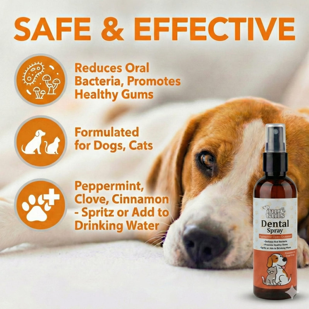 Pure Tails (Combo of 3) Oatmeal Honey Shampoo, Topical Antiseptic Spray, Dental Spray Cinnamon - Pet Skin Oral Fur Care Kit.