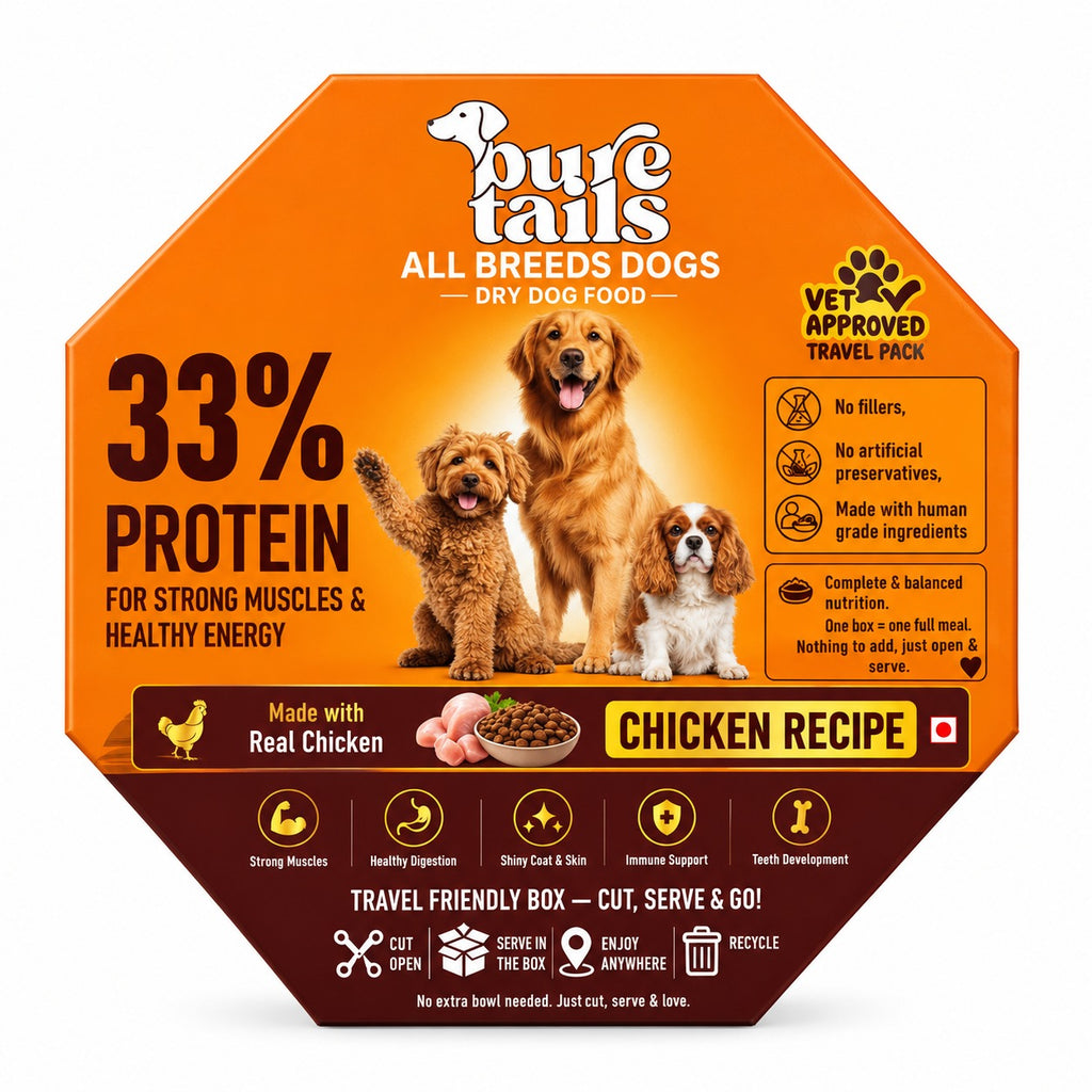 Pure Tails Chicken Recipe Dry Dog Food – 12 Box Combo for All Breeds