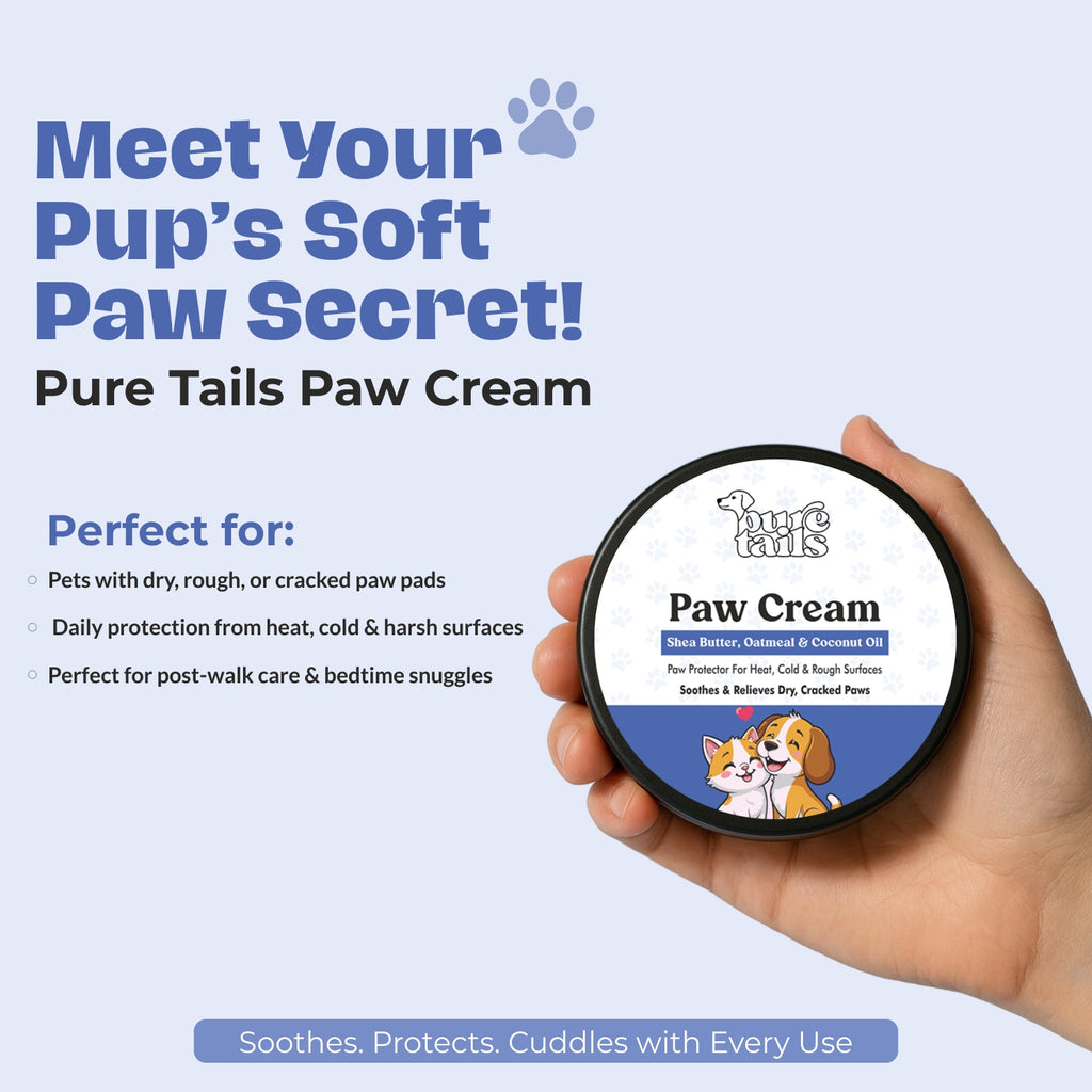 Pure Tails 3-in-1 Paw Care Kit: Foaming Paw Cleaner (Neem & Aloe Vera), Soothing Paw Balm & Professional Nail Clipper